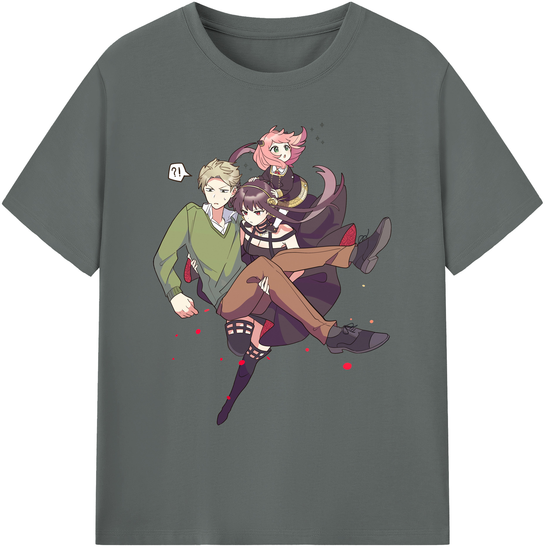 （画像用） SPY×FAMILY间谍家家酒 綿100％ メンズ半袖Tシャツ｜肌触りやわらか＆通気性